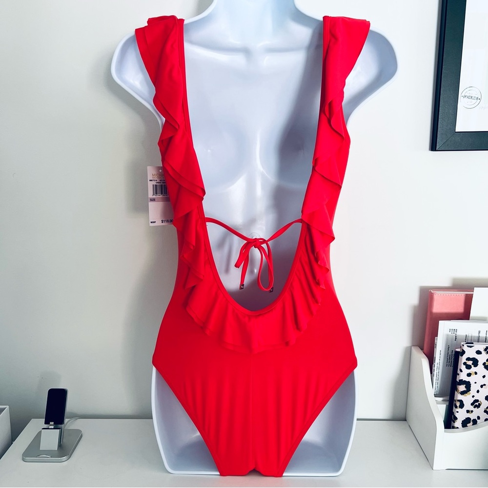 SOLD ❌ MICHAEL Michael Kors Woman’s Sea Coral Cruise One Piece Swimwear - Picture 7 of 11